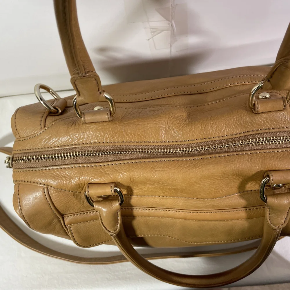 Rebecca Minkoff Morning After Bag MAB Caramel Leather Tote Satchel Crossbody